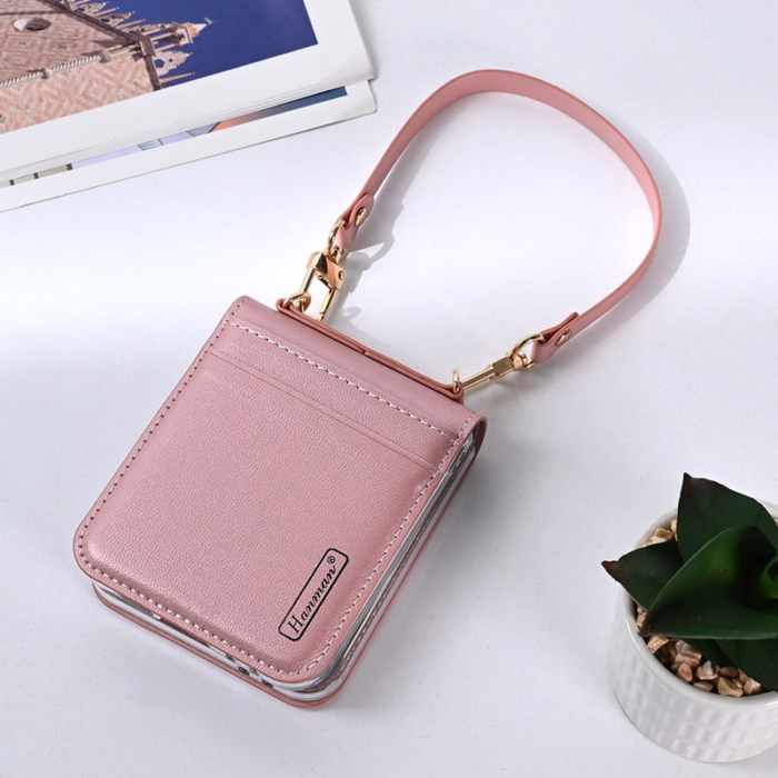 Maska na preklop Hanman Mill za Samsung Galaxy Z Flip 7/ F766B roze - Slika 2