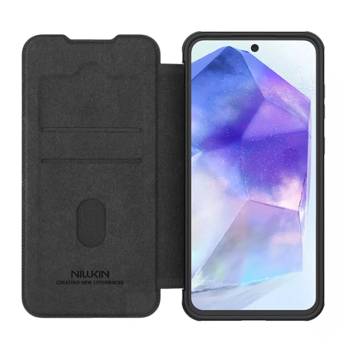 Maska na preklop Nillkin Qin Pro za Samsung A56 5G/ A566B crna - Slika 3