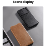 Maska na preklop Nillkin Qin Pro za Samsung A56 5G/ A566B crna - Slika 10