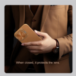 Maska na preklop Nillkin Qin Prop za iPhone 16 braon - Slika 7