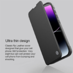 Maska na preklop Nillkin Qin Prop za iPhone 16 braon - Slika 9