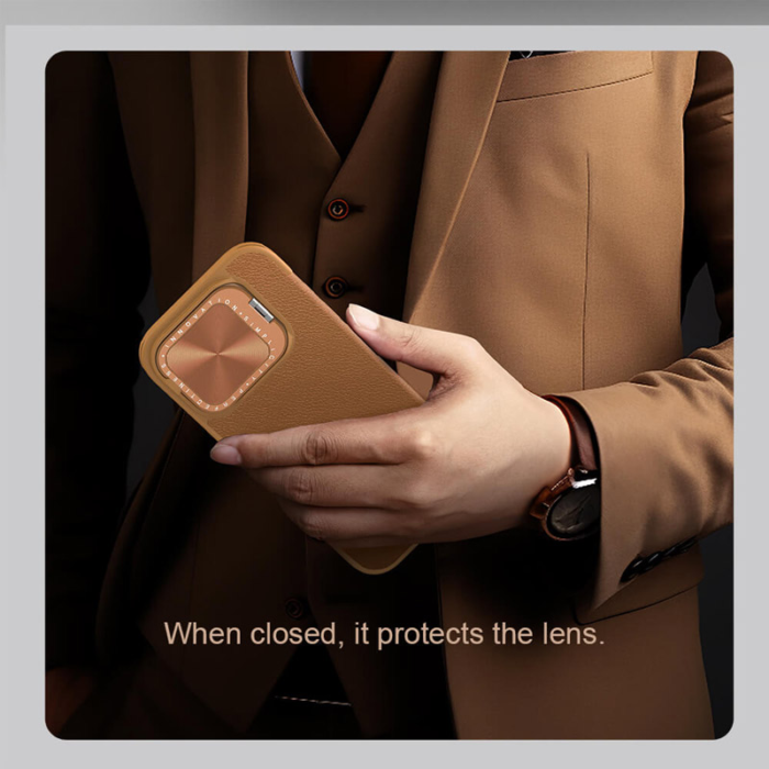 Maska na preklop Nillkin Qin Prop za iPhone 16 Pro Max crna - Slika 7