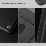 Maska na preklop Nillkin Qin Prop za iPhone 16 Pro (Plain Leather) crna - Slika 9