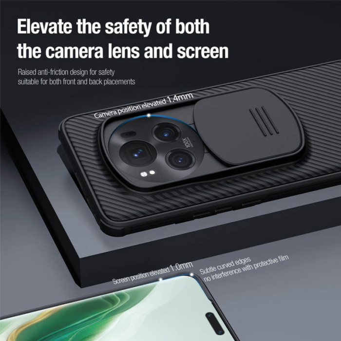 Maska Nillkin CamShield Pro za Honor Magic 6 Pro crna - Slika 8