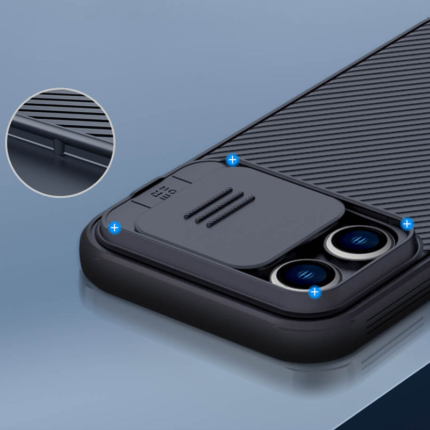 Maska Nillkin CamShield Pro za iPhone 15 Pro Max crna