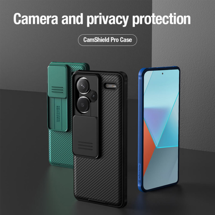 Maska Nillkin CamShield Pro za Xiaomi Redmi Note 13 Pro Plus (EU) 5G crna - Slika 5