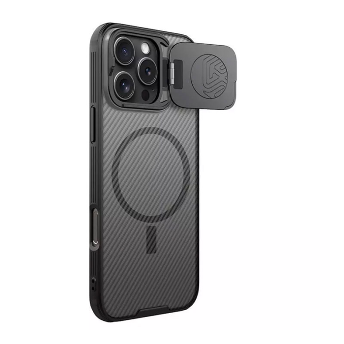 Maska Nillkin CamShield Prop Magnetic za iPhone 16 Pro Max transparent crna - Slika 5