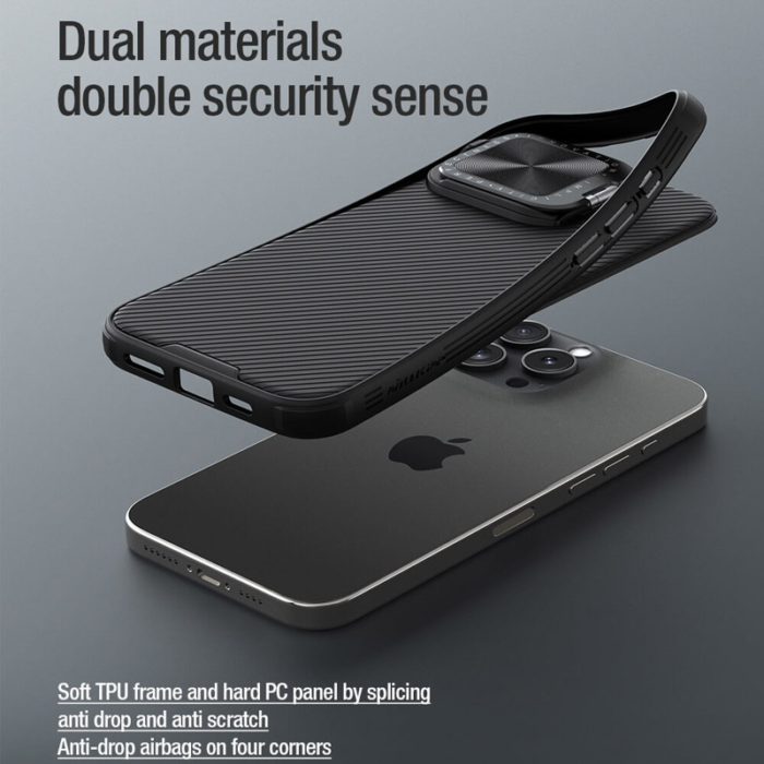 Maska Nillkin CamShield Prop za iPhone 16 Pro Max crna - Slika 9