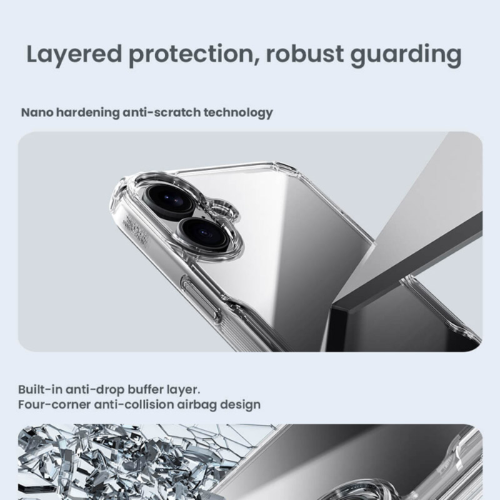 Maska Nillkin Nature Pro za iPhone 16 transparent - Slika 9