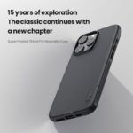 Maska Nillkin Super Frosted Shield Pro Magnetic za iPhone 16 Pro Max (bez otvora za logo) crna - Slika 6