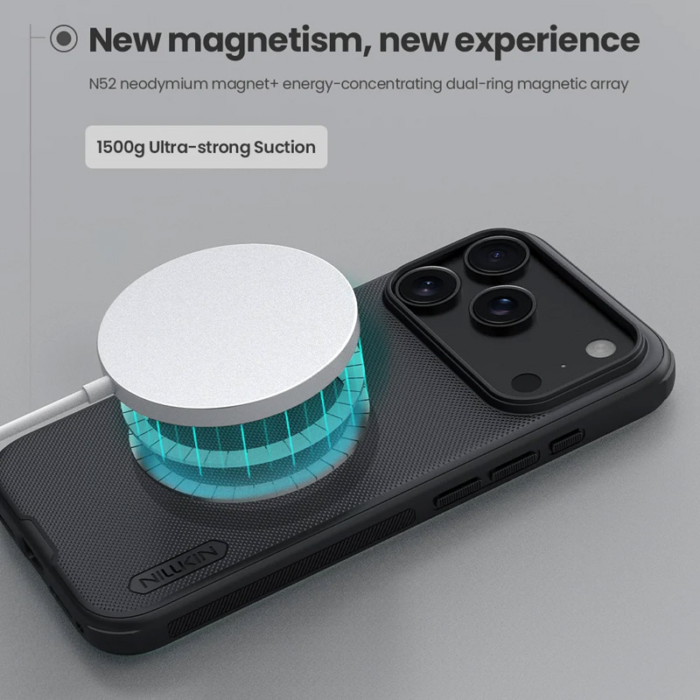 Maska Nillkin Super Frosted Shield Pro Magnetic za iPhone 17 Pro Max (bez otvora za logo) crna - Slika 7