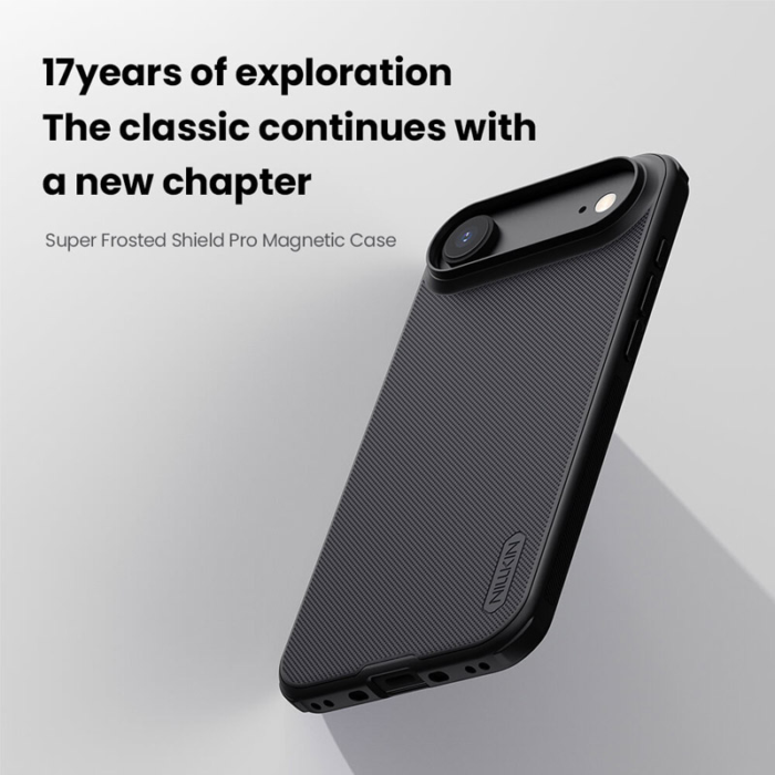 Maska Nillkin Super Frosted Shield Pro Magnetic za iPhone Air (bez otvora za logo) crna - Slika 6