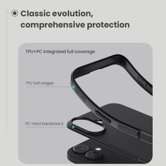 Maska Nillkin Super Frosted Shield Pro za iPhone 16 (bez otvora za logo) crna - Slika 8