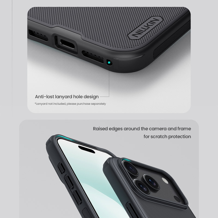 Maska Nillkin Super Frosted Shield Pro za iPhone 17 Pro (bez otvora za logo) crna - Slika 9