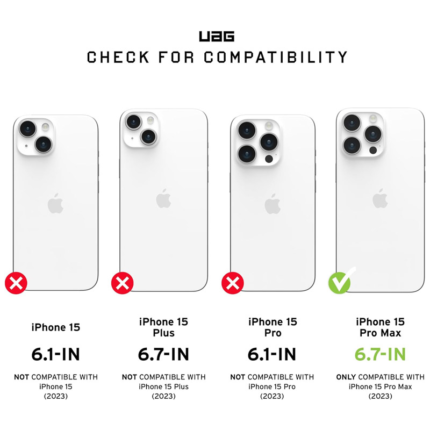 Maska UAG Pathfinder Mag Case iPhone 15 Pro Max bela