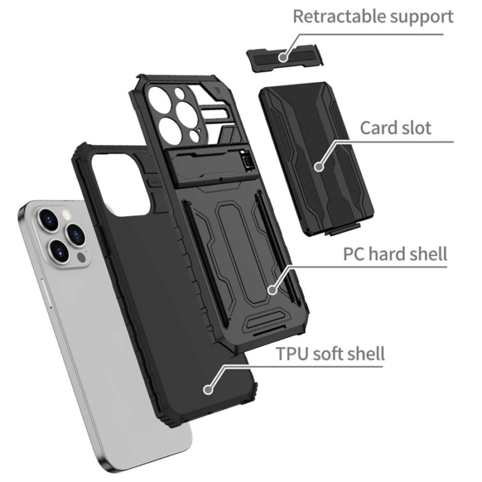Maska Wallet Armor za Samsung A55 5G/ A556B crna - Slika 3