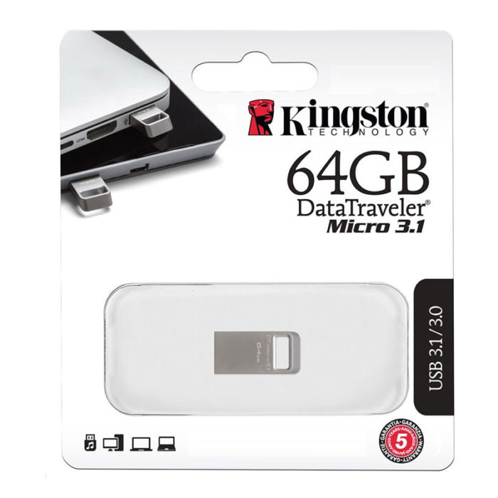 USB Kingston 64GB USB Flash Drive, USB 3.2 Gen.1, DataTraveler Micro Read 200MB/s - Slika 3