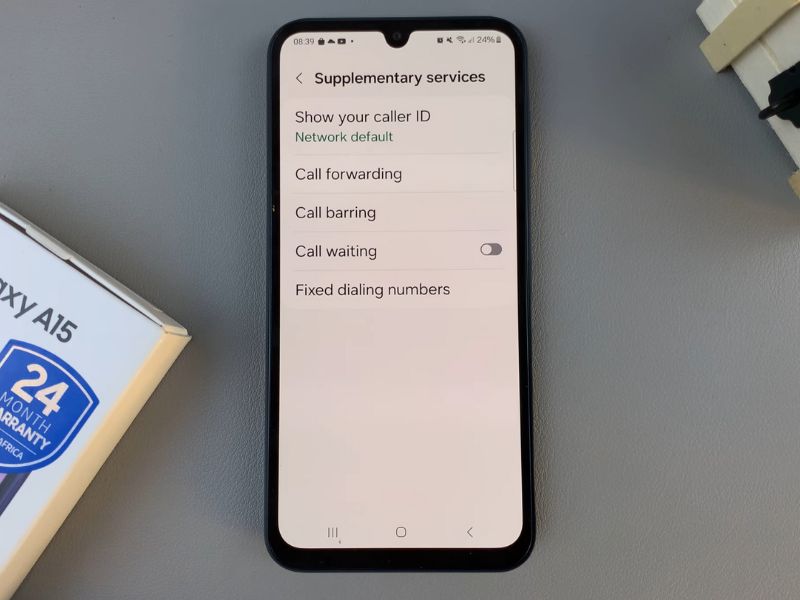 čekiranje opcije call waiting