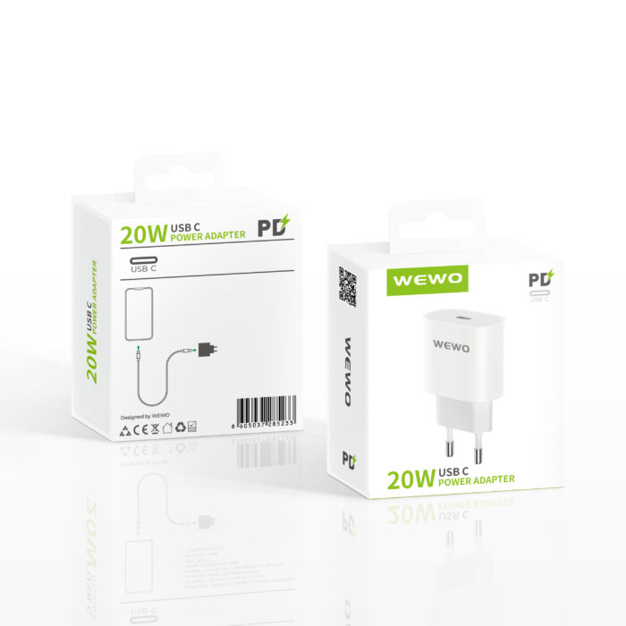 WEWO Apple iPhone brzi punjač / adapter 20W – bez kabla - Slika 3