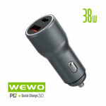 WEWO brzi auto punjač iPhone 20W + 18W