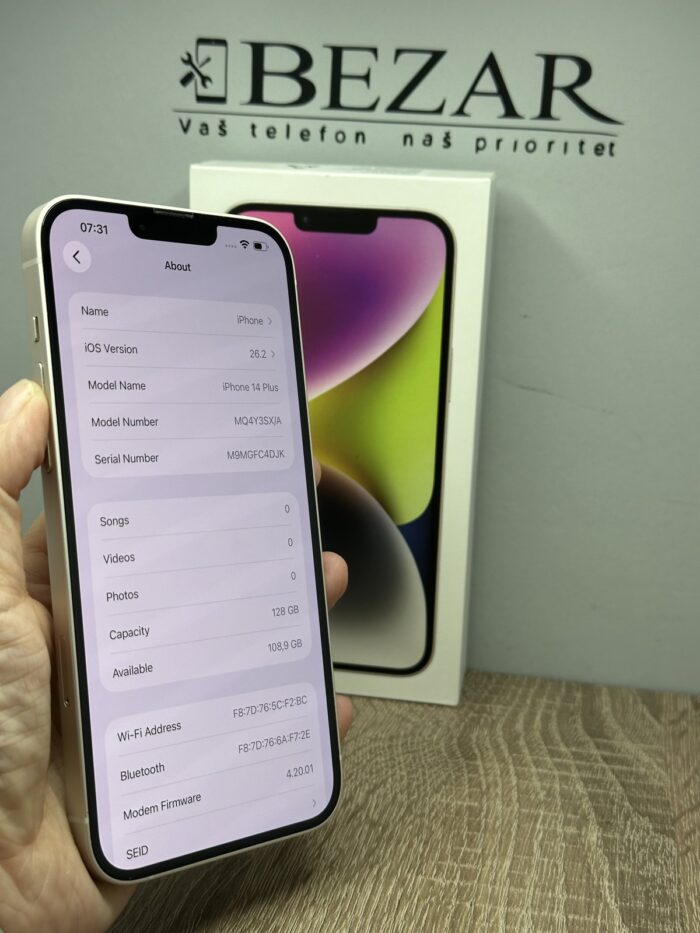 iPhone 14 Plus 128GB Bela - GARANCIJA + NA RATE - 11068