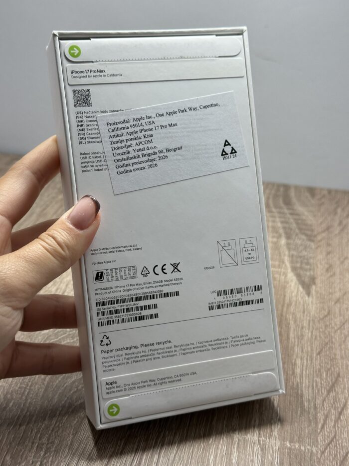 iPhone 17 Pro Max 256GB Silver - GARANCIJA + NA RATE - 11179