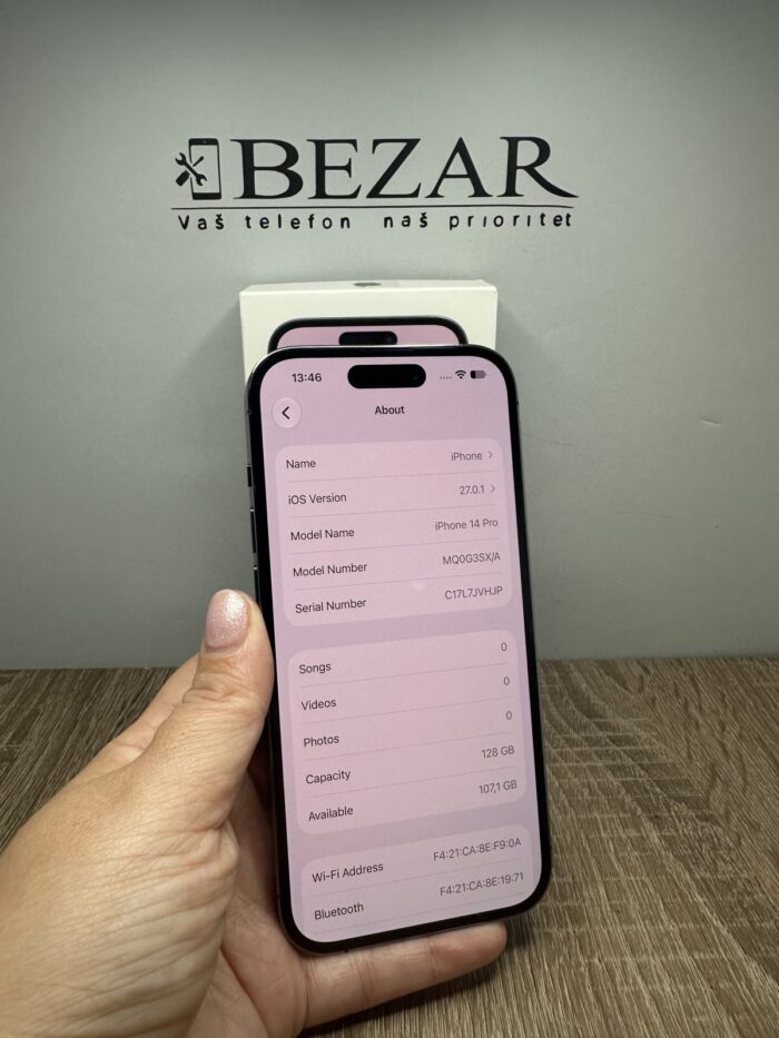 iPhone 14 Pro 128GB Deep Purple - GARANCIJA + NA RATE - 11091