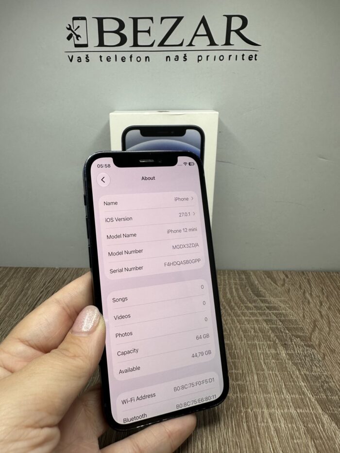 iPhone 12 Mini 64GB Crna - GARANCIJA + NA RATE - 11095