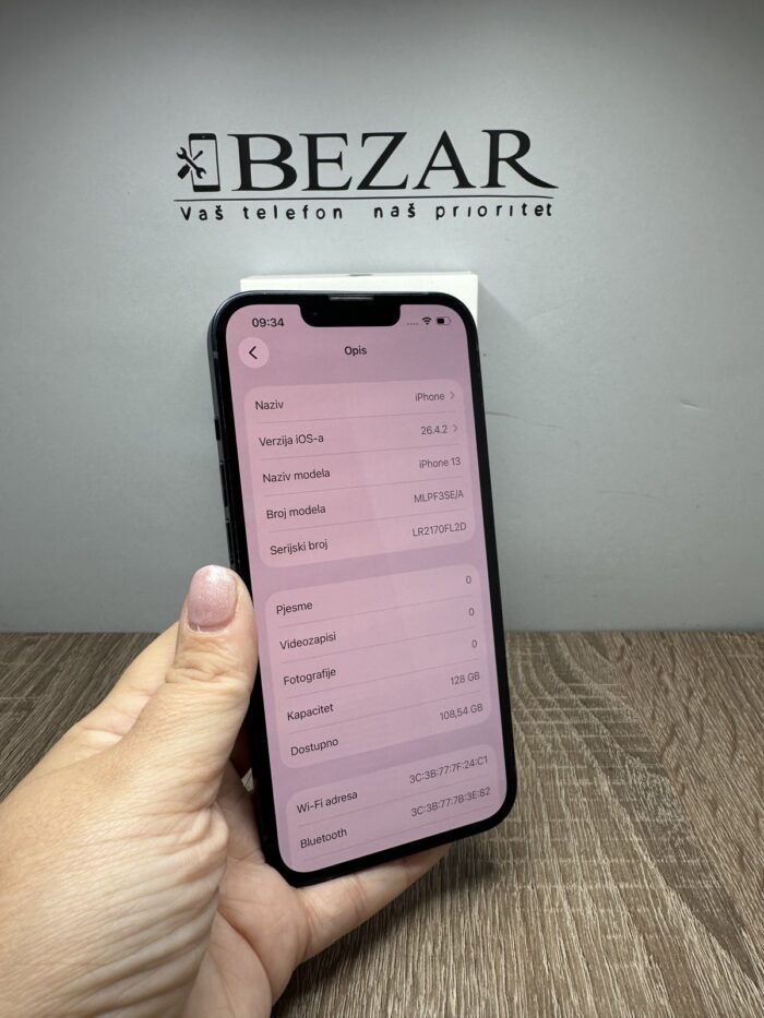 iPhone 13 128GB Midnight - GARANCIJA + NA RATE - 11103