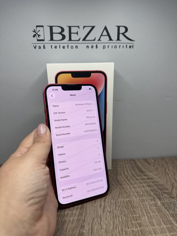iPhone 14 128GB Red - GARANCIJA + NA RATE - 11093